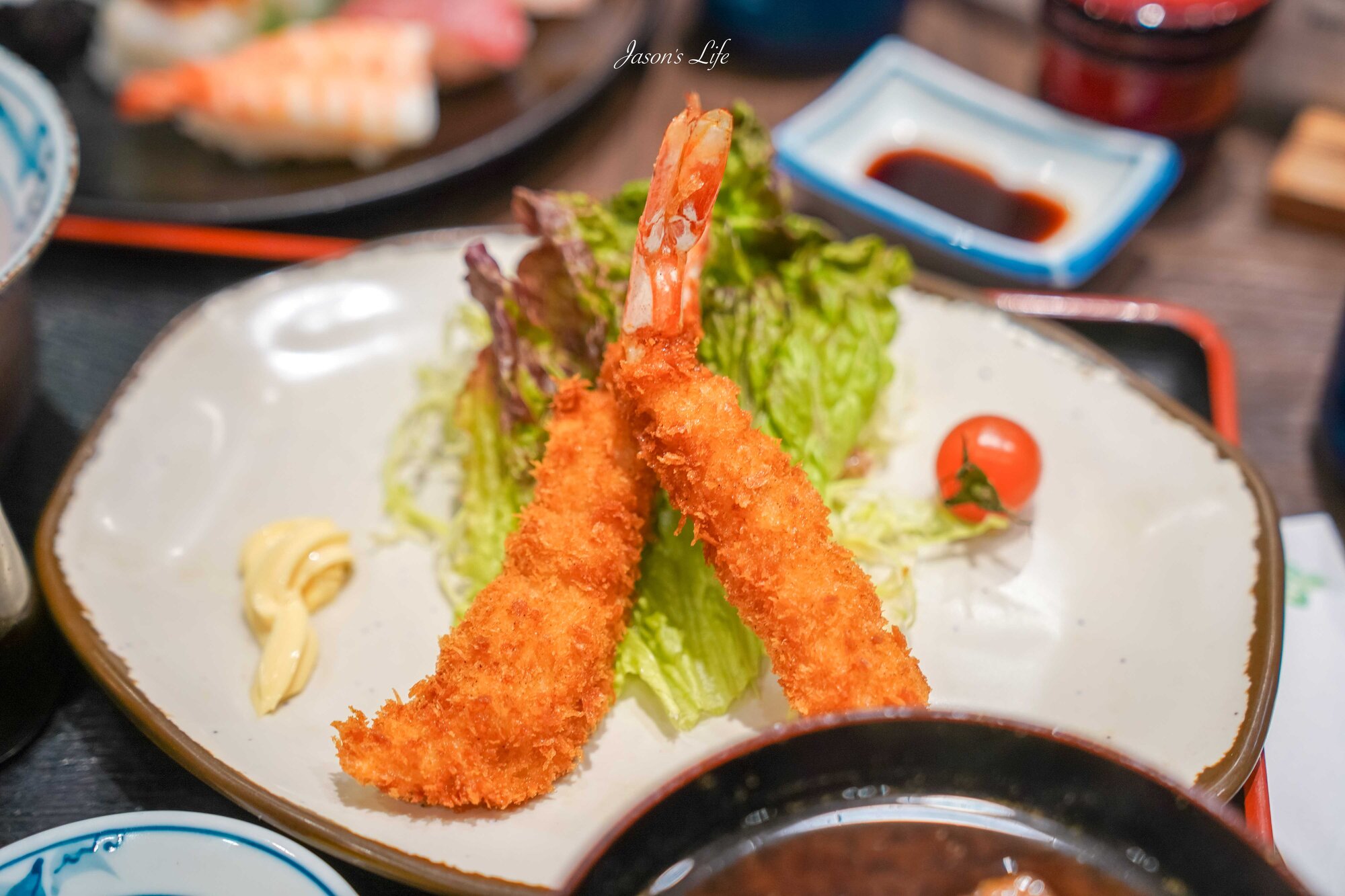 【日本神戶│美食】う越利 UOTOSHI｜有馬溫泉街上排隊的蕎麥麵・壽司食事處：天婦羅蕎麥麵&times;穴子押壽司&times;炸蝦定食（2026菜單價格/營業時間/交通） @Jason's Life